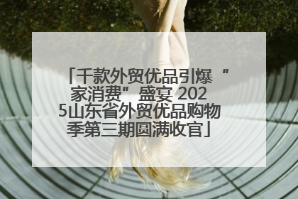 千款外贸优品引爆“家消费”盛宴 2025山东省外贸优品购物季第三期圆满收官