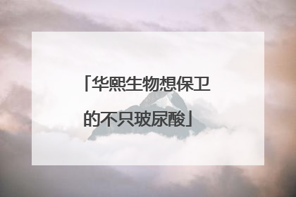 华熙生物想保卫的不只玻尿酸