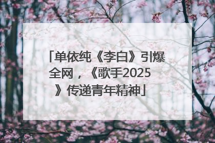 单依纯《李白》引爆全网，《歌手2025》传递青年精神