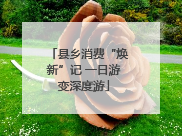县乡消费“焕新”记 一日游变深度游