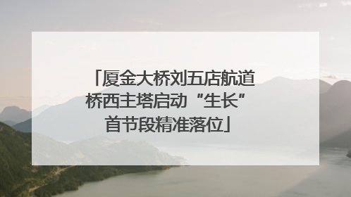 厦金大桥刘五店航道桥西主塔启动“生长” 首节段精准落位