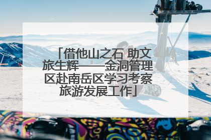 借他山之石 助文旅生辉——金洞管理区赴南岳区学习考察旅游发展工作