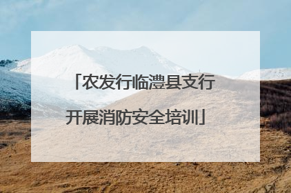 农发行临澧县支行开展消防安全培训