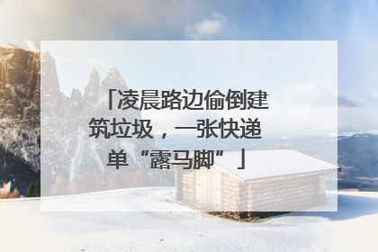 凌晨路边偷倒建筑垃圾，一张快递单“露马脚”
