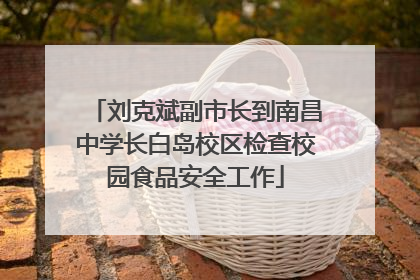 刘克斌副市长到南昌中学长白岛校区检查校园食品安全工作
