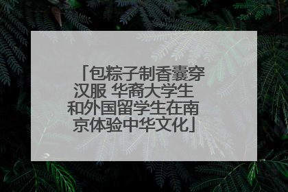 包粽子制香囊穿汉服 华裔大学生和外国留学生在南京体验中华文化
