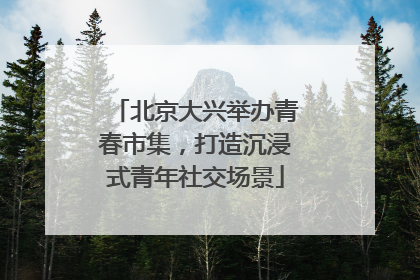 北京大兴举办青春市集，打造沉浸式青年社交场景