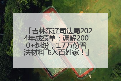 吉林东辽司法局2024年成绩单：调解2000+纠纷，1.7万份普法材料飞入百姓家！