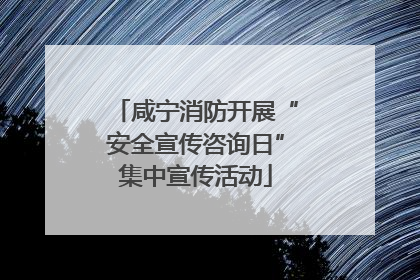 咸宁消防开展“安全宣传咨询日”集中宣传活动
