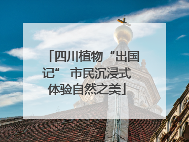 四川植物“出国记” 市民沉浸式体验自然之美