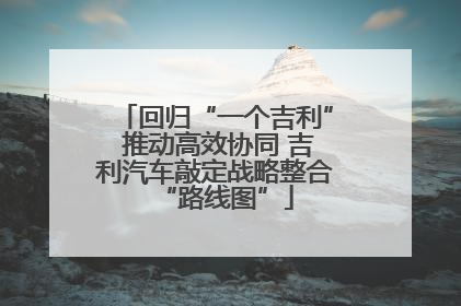 回归“一个吉利” 推动高效协同 吉利汽车敲定战略整合“路线图”