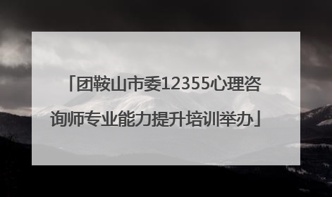 团鞍山市委12355心理咨询师专业能力提升培训举办