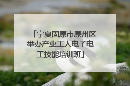 宁夏固原市原州区举办产业工人电子电工技能培训班