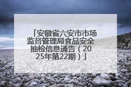 安徽省六安市市场监督管理局食品安全抽检信息通告（2025年第22期）