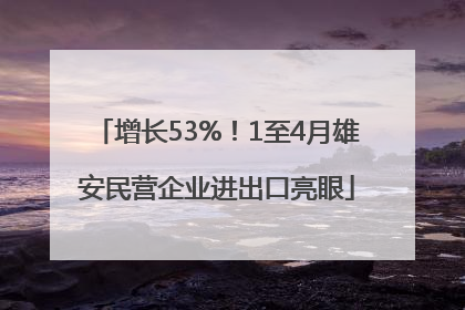 增长53%！1至4月雄安民营企业进出口亮眼