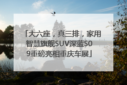 大六座，真三排，家用智慧旗舰SUV深蓝S09重磅亮相重庆车展