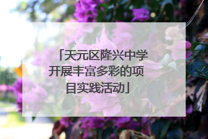 天元区隆兴中学开展丰富多彩的项目实践活动