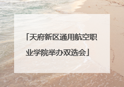 天府新区通用航空职业学院举办双选会