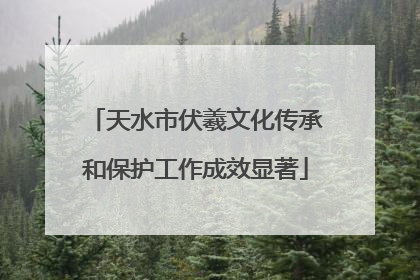 天水市伏羲文化传承和保护工作成效显著