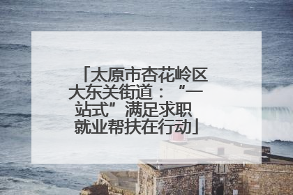 太原市杏花岭区大东关街道：“一站式”满足求职 就业帮扶在行动