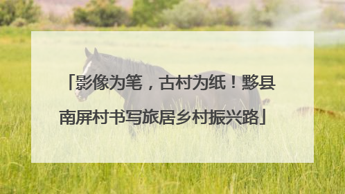 影像为笔，古村为纸！黟县南屏村书写旅居乡村振兴路
