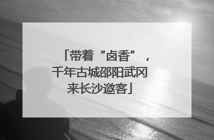 带着“卤香”，千年古城邵阳武冈来长沙邀客