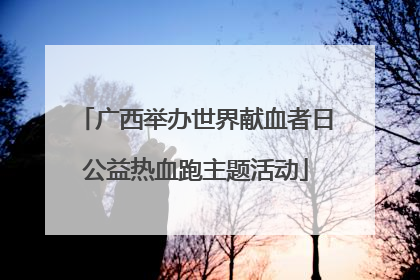 广西举办世界献血者日公益热血跑主题活动