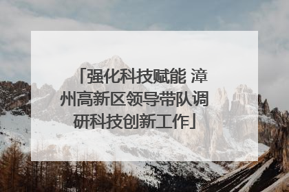 强化科技赋能 漳州高新区领导带队调研科技创新工作