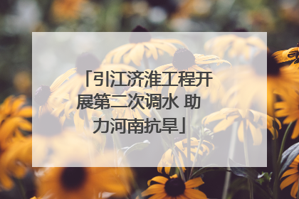 引江济淮工程开展第二次调水 助力河南抗旱