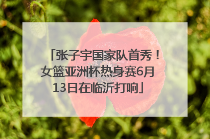 张子宇国家队首秀！女篮亚洲杯热身赛6月13日在临沂打响