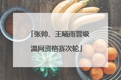 张帅、王曦雨晋级温网资格赛次轮