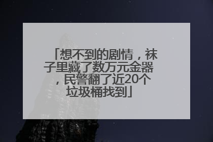 想不到的剧情，袜子里藏了数万元金器，民警翻了近20个垃圾桶找到