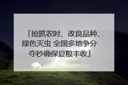 抢抓农时、改良品种、绿色灭虫 全国多地争分夺秒确保夏粮丰收