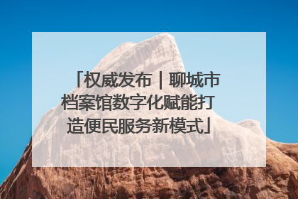 权威发布｜聊城市档案馆数字化赋能打造便民服务新模式