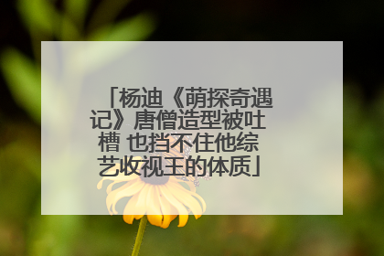 杨迪《萌探奇遇记》唐僧造型被吐槽 也挡不住他综艺收视王的体质