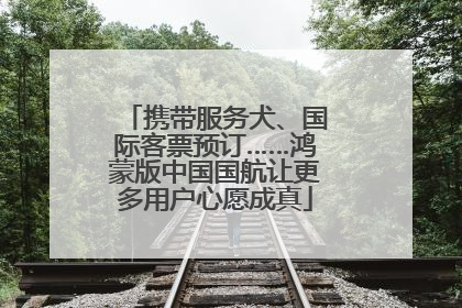 携带服务犬、国际客票预订……鸿蒙版中国国航让更多用户心愿成真