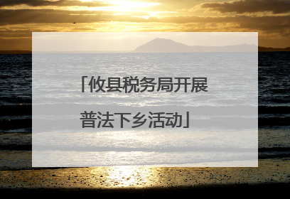 攸县税务局开展普法下乡活动