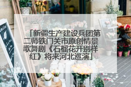 新疆生产建设兵团第二师铁门关市原创情景歌舞剧《石榴花开别样红》将来河北巡演