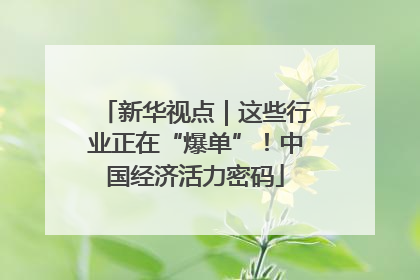新华视点｜这些行业正在“爆单”！中国经济活力密码