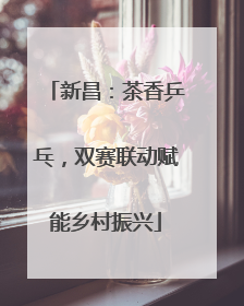 新昌：茶香乒乓，双赛联动赋能乡村振兴