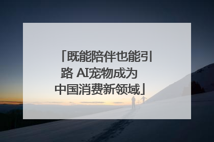 既能陪伴也能引路 AI宠物成为中国消费新领域