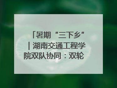 暑期“三下乡”｜湖南交通工程学院双队协同：双轮驱动赋能乡村，青春力量深耕基层