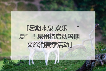 暑期来泉 欢乐一“夏”！泉州将启动暑期文旅消费季活动