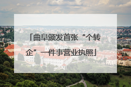 曲阜颁发首张“个转企”一件事营业执照