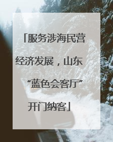 服务涉海民营经济发展，山东“蓝色会客厅”开门纳客