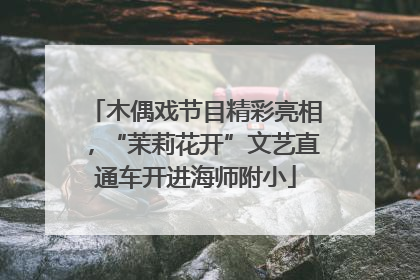 木偶戏节目精彩亮相，“茉莉花开”文艺直通车开进海师附小