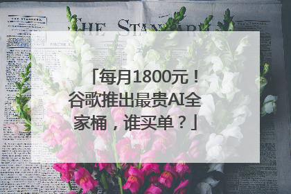 每月1800元！谷歌推出最贵AI全家桶，谁买单？