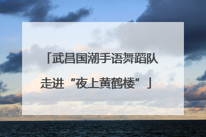 武昌国潮手语舞蹈队走进“夜上黄鹤楼”