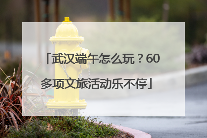 武汉端午怎么玩？60多项文旅活动乐不停