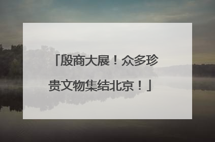 殷商大展！众多珍贵文物集结北京！